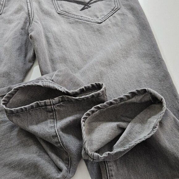 Marc Ecko Jeans Men 34 Gray Straight Leg Pockets Cotton Hippie Grunge Streetwear - Picture 12 of 16